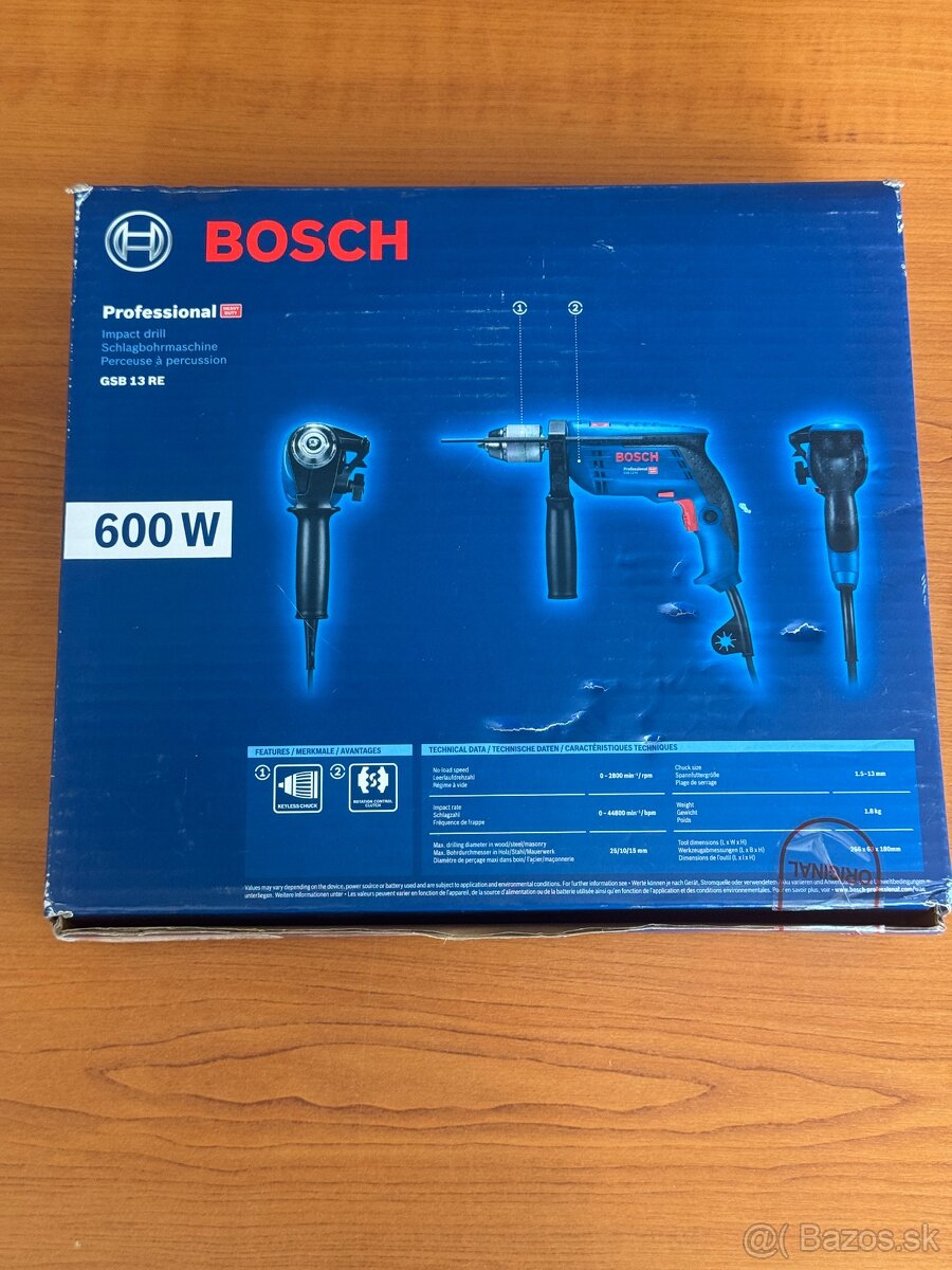 Bosch GSB 13 RE Príklepová vŕtačka