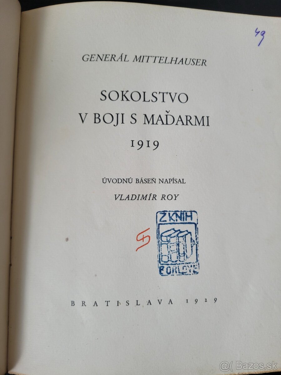 Sokolstvo v boji s Maďarmi 1919 raritka