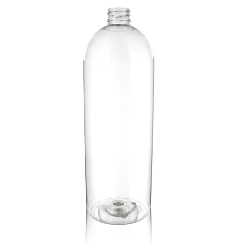 1 000 ml PET fľaša Boston okrúhla (28/410, transparentná)