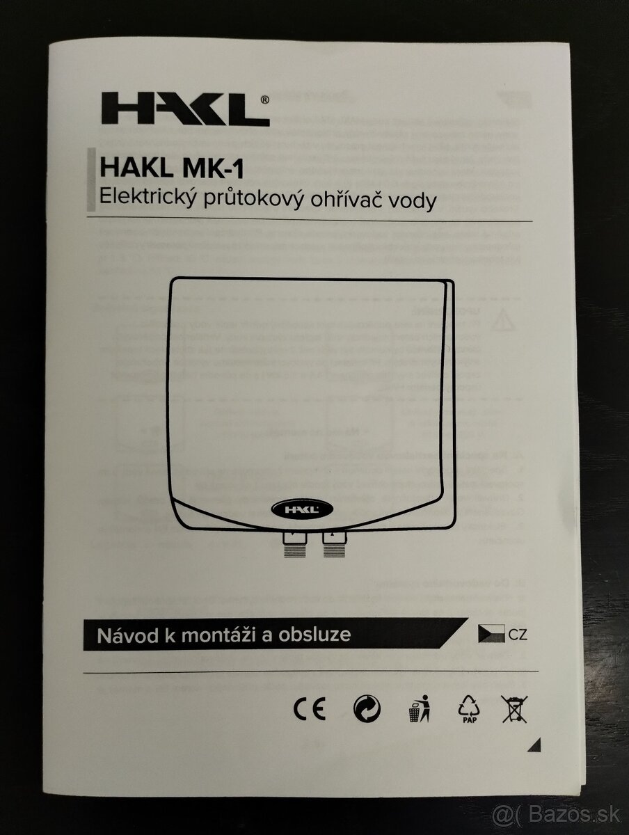Ohrievač vody HAKL