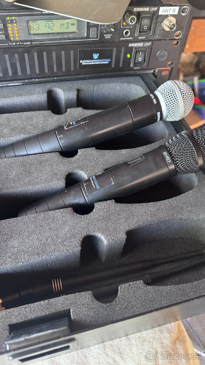 Predám profesionálny bezdrôtový mikrofónny systém Shure UHF