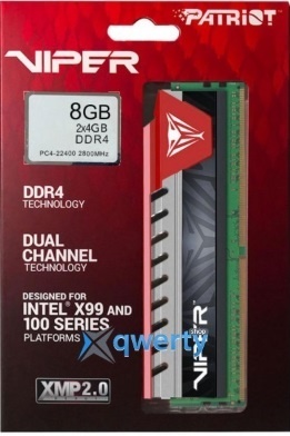 Patriot Viper Elite Series 8GB kit (2x4) DDR4 2800MHz CL16