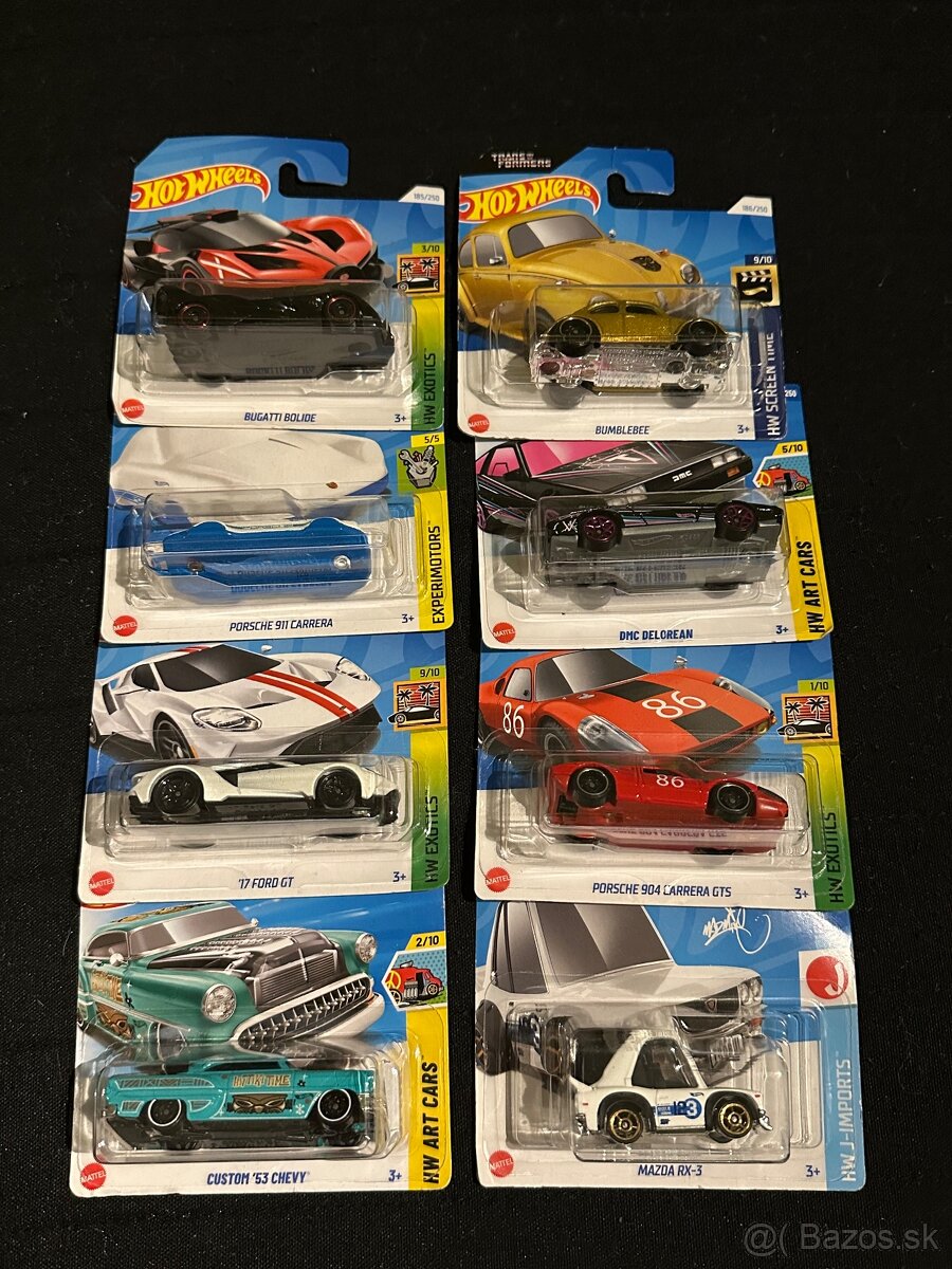 HotWheels autíčka 8 kusov nové neotvorené