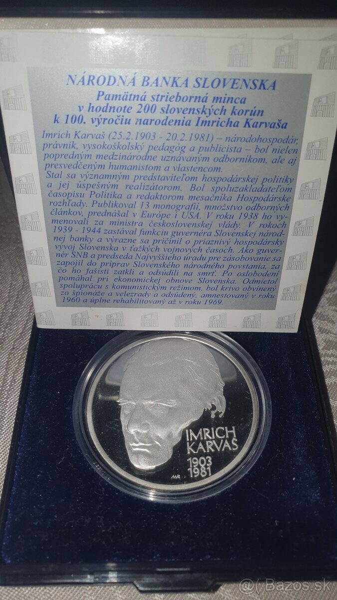 200 SK k 100. výročiu narodenia Imricha Karvaša