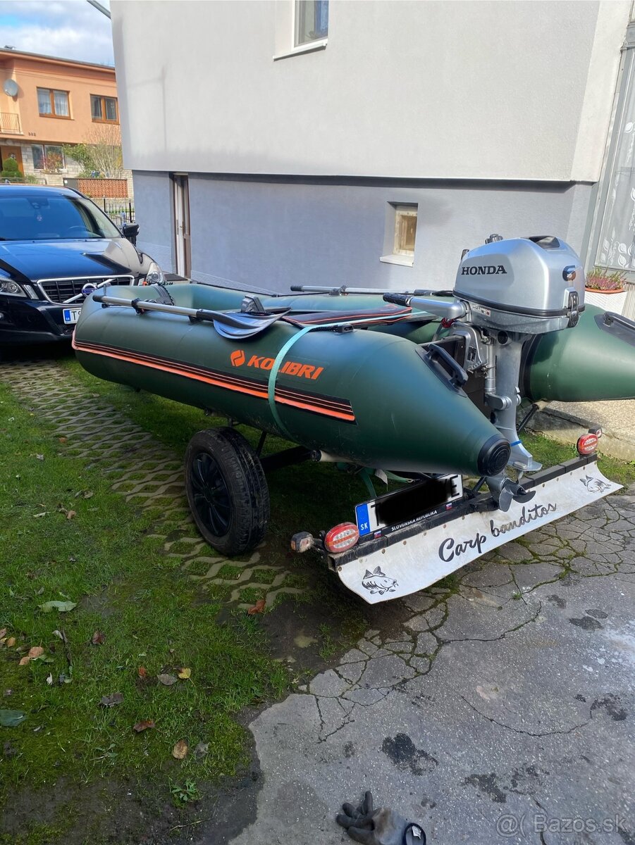 Gumený nafukovací čln Kolibri 360 + privesny vozík