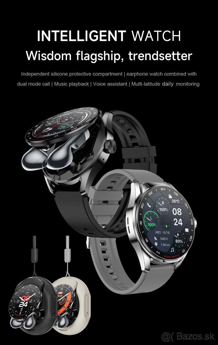 Smartwatch so slúchadlami bluetooth.