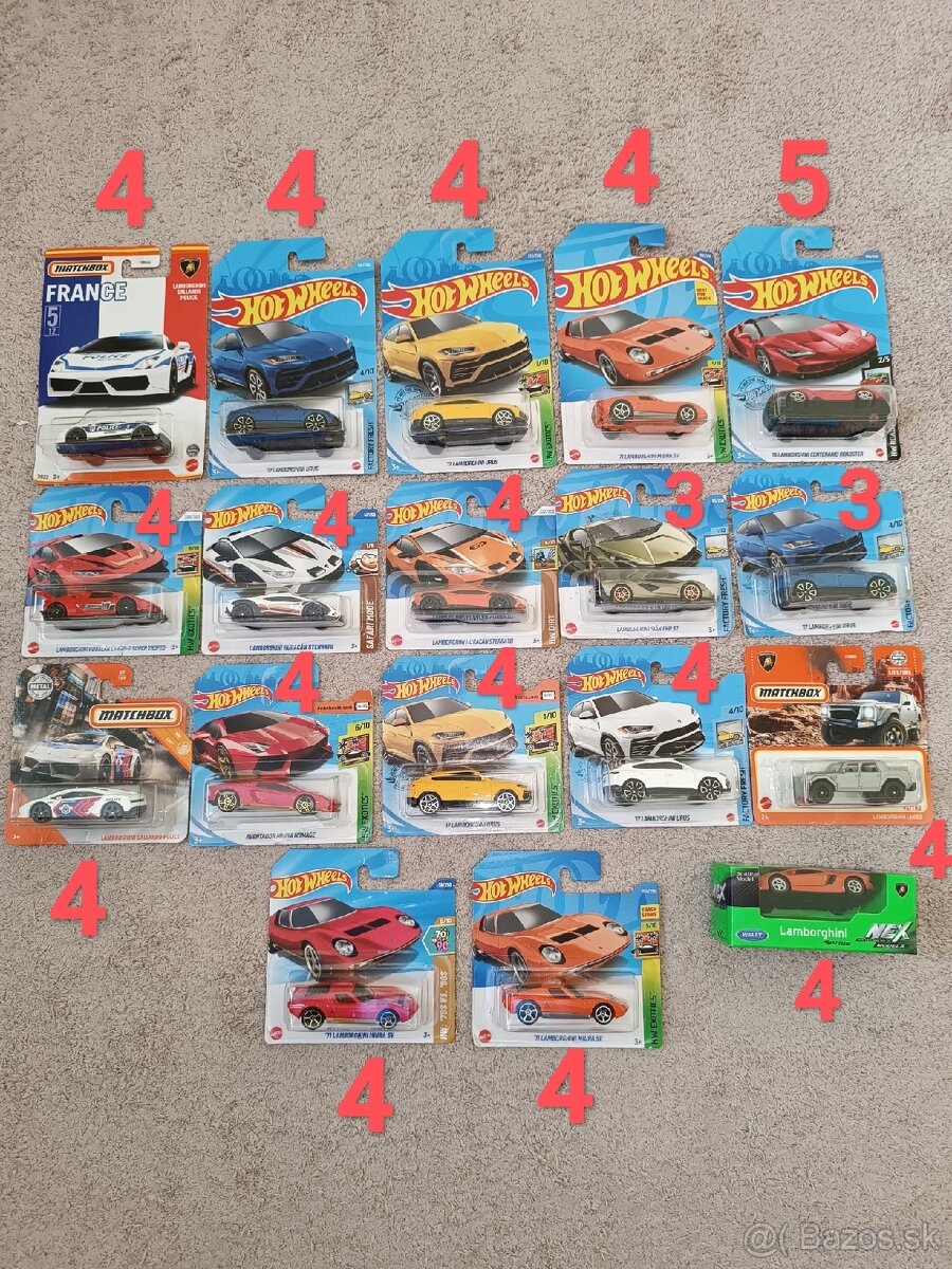 Autíčka Hotwheels Taliani