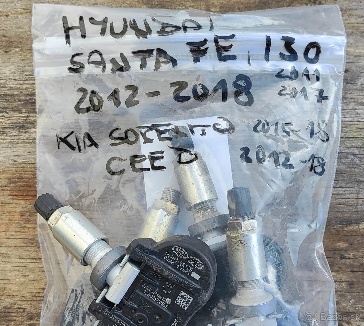 Snímače tlaku v pneumatikách Kia, Hyundai