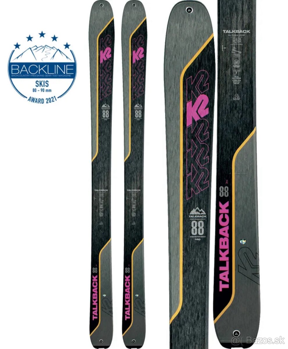 Damske skialpove lyze K2 Talkback 88 v dlzke 153cm