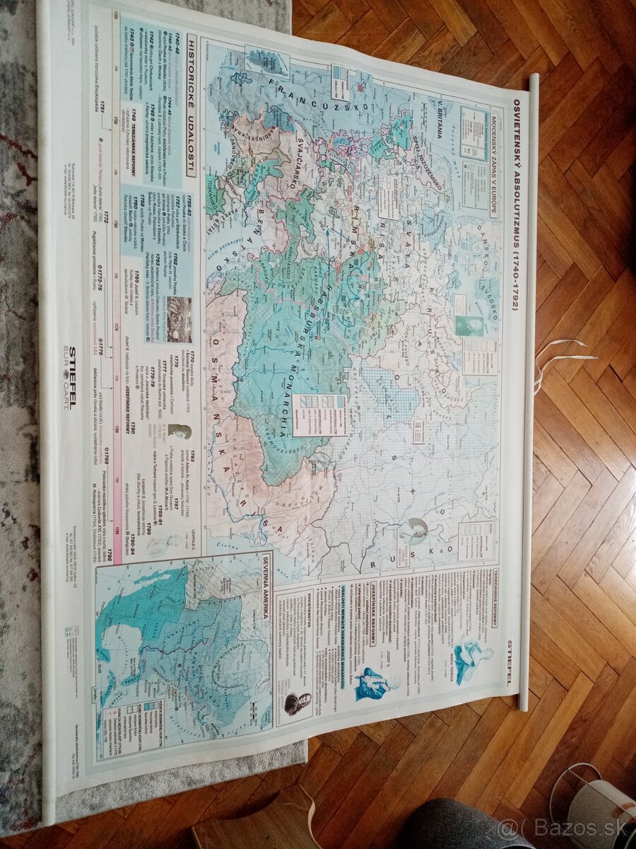 Predám školskú mapu - Osvietenský Absolutizmus (1740-1792)