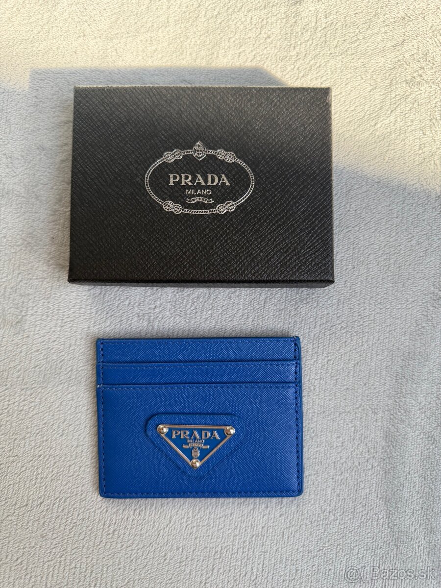 🔥 Prada Card Holder modrý🔵– NOVÝ