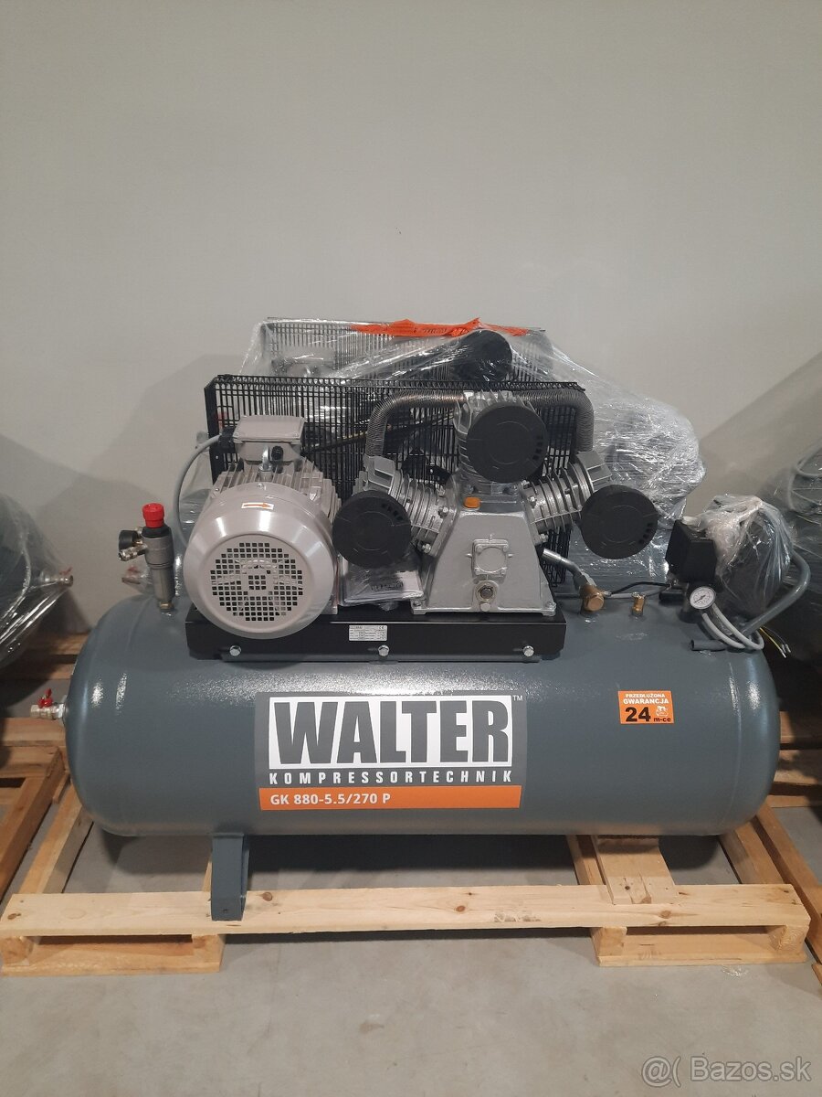 Piestový kompresor WALTER GK 880-5,5/270 - ZÁRUKA 2 ROKY