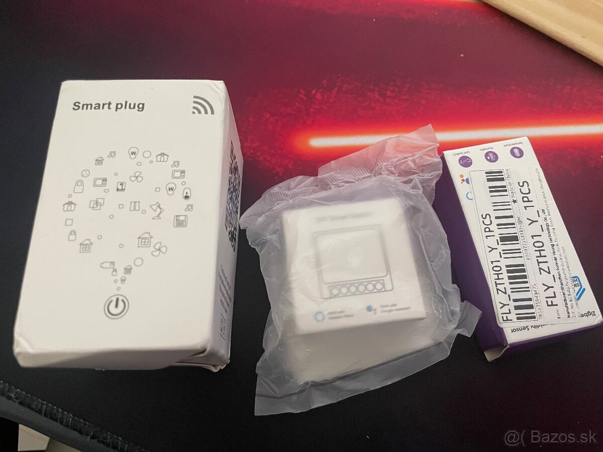 Zigbee Teplomer, smart zásuvka, vypínač svetla