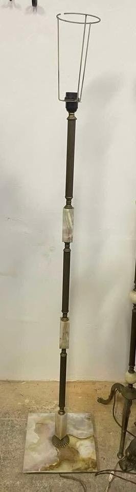 stara lampa, mosadz, kov, vyska 160 cm