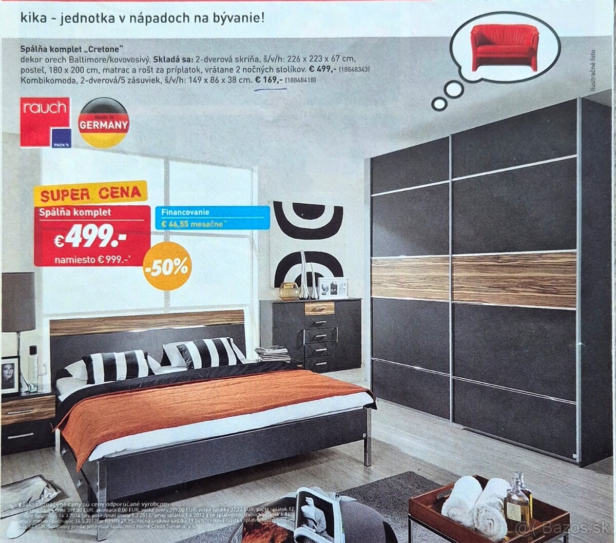 Spálňová zostava/komplet CRETONE zakúpený v XXXLutz
