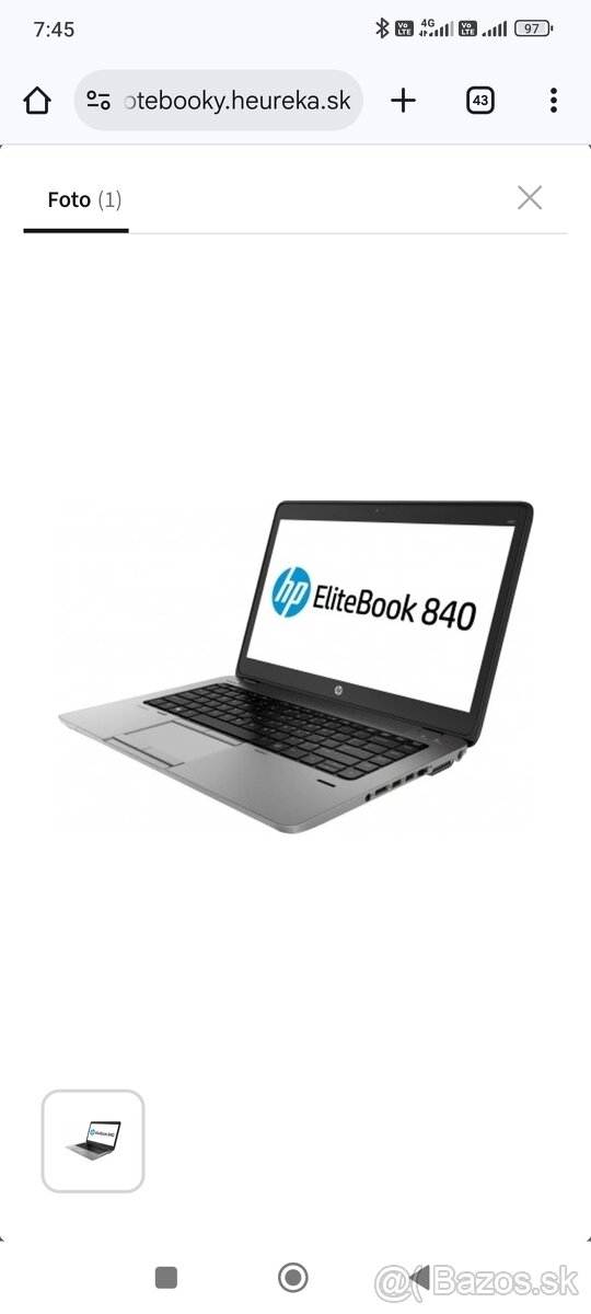 Predám notebook HP Elitebook 840 G2
