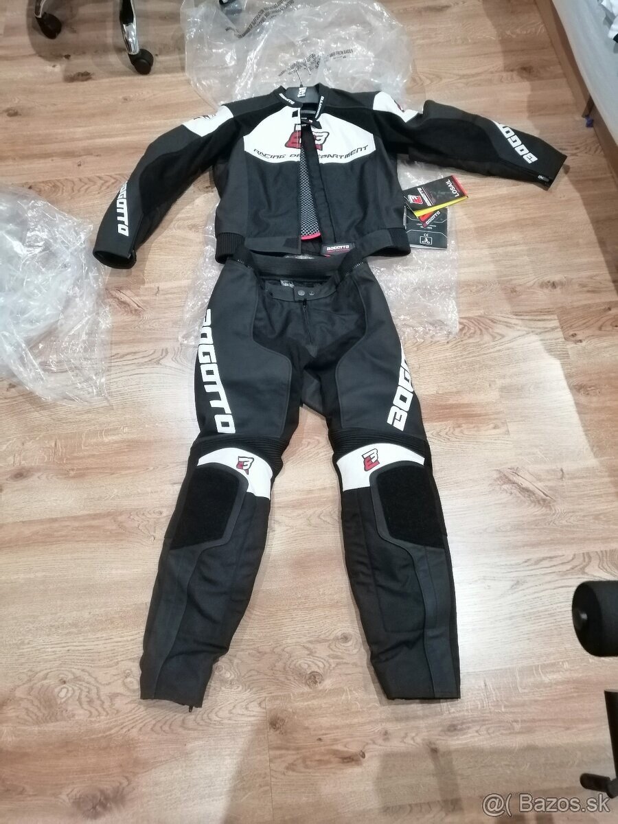 kožená moto kombinéza, motokombineza veľkosť 52/L