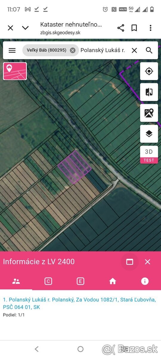 Pozemok Veľký Bab 520m²