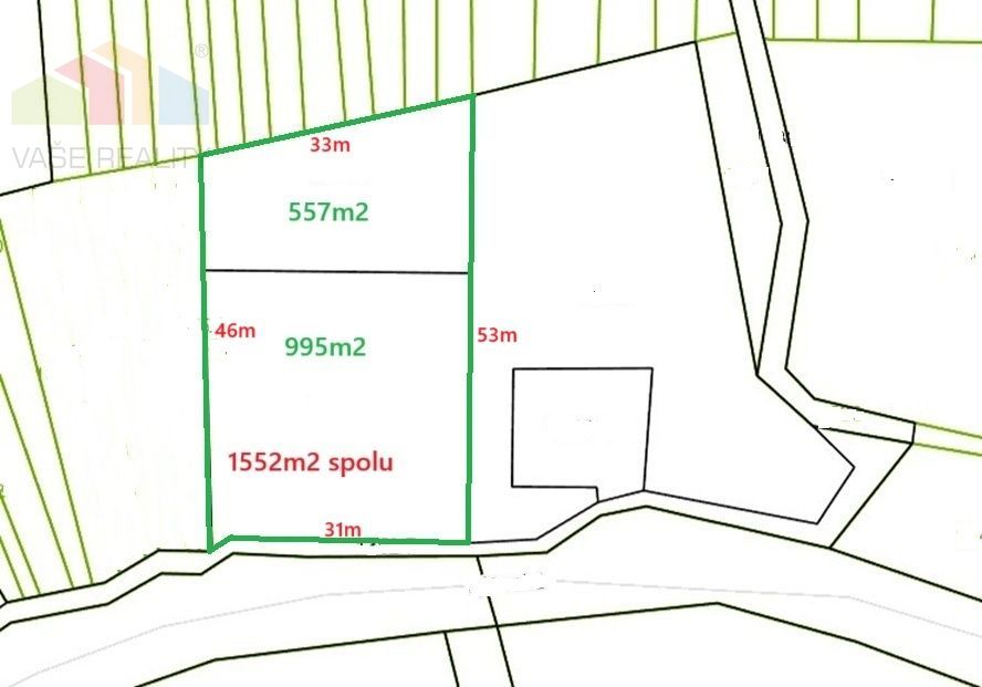 Pozemok 1552m2 v tichej lokalite, Moravany nad Váhom