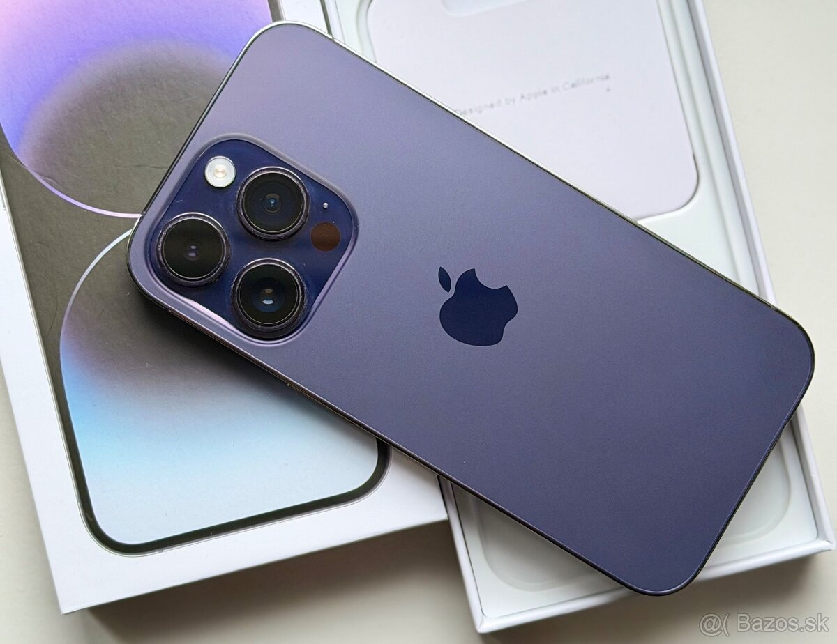 iPhone 14 Pro Max Deep Purple BATERIE 100% TOP