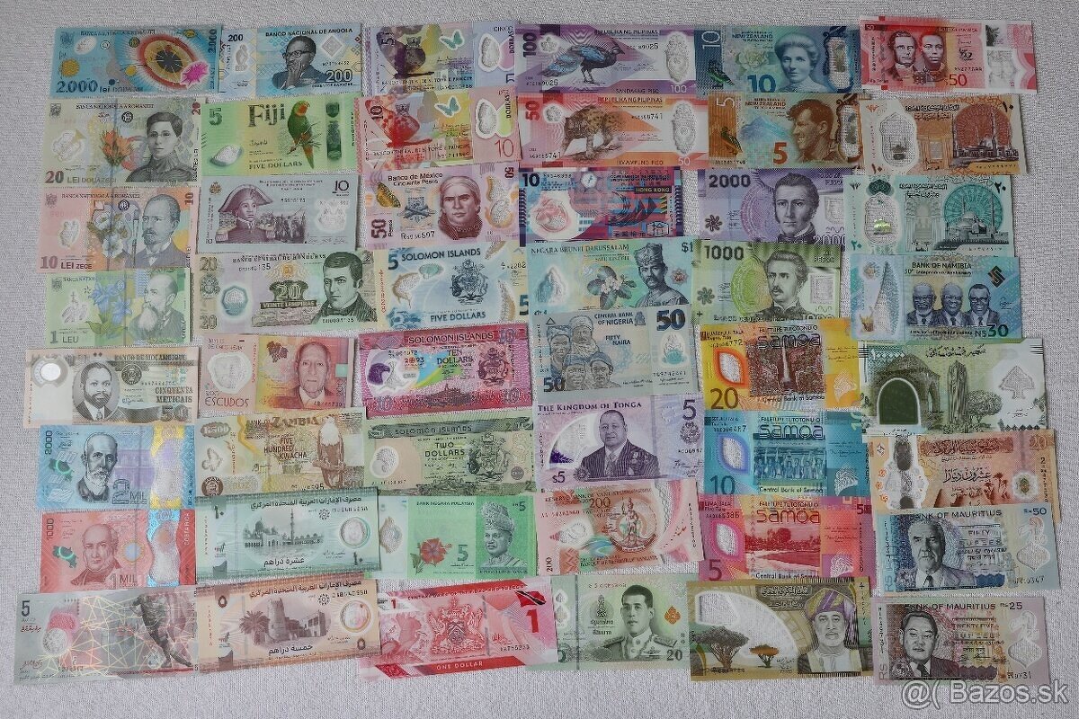 Unc bankovky polymer (plastové)