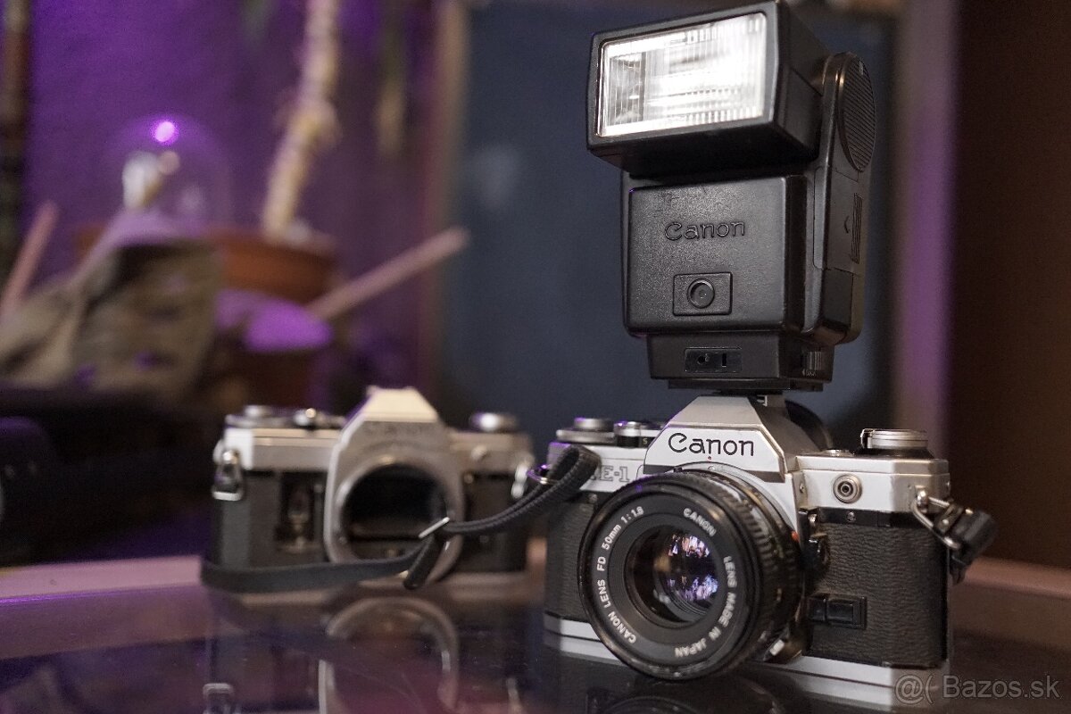 🎁Canon AE1 + 1.8/50 + Blesk + 🎁 DARČEK 🎁