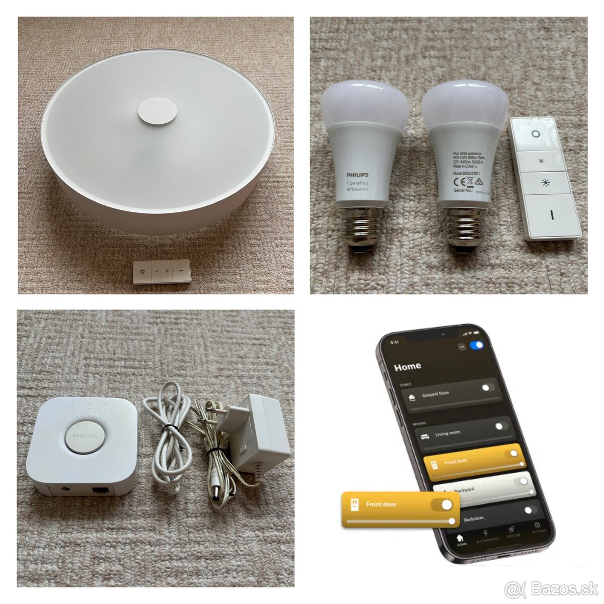 Stropné svietidlo lampa Philips Hue Fair + Bridge + žiarovky