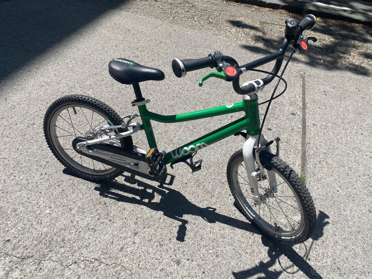 Veľmi ľahký Woom 3 bicykel vhodný pre 4+ deti