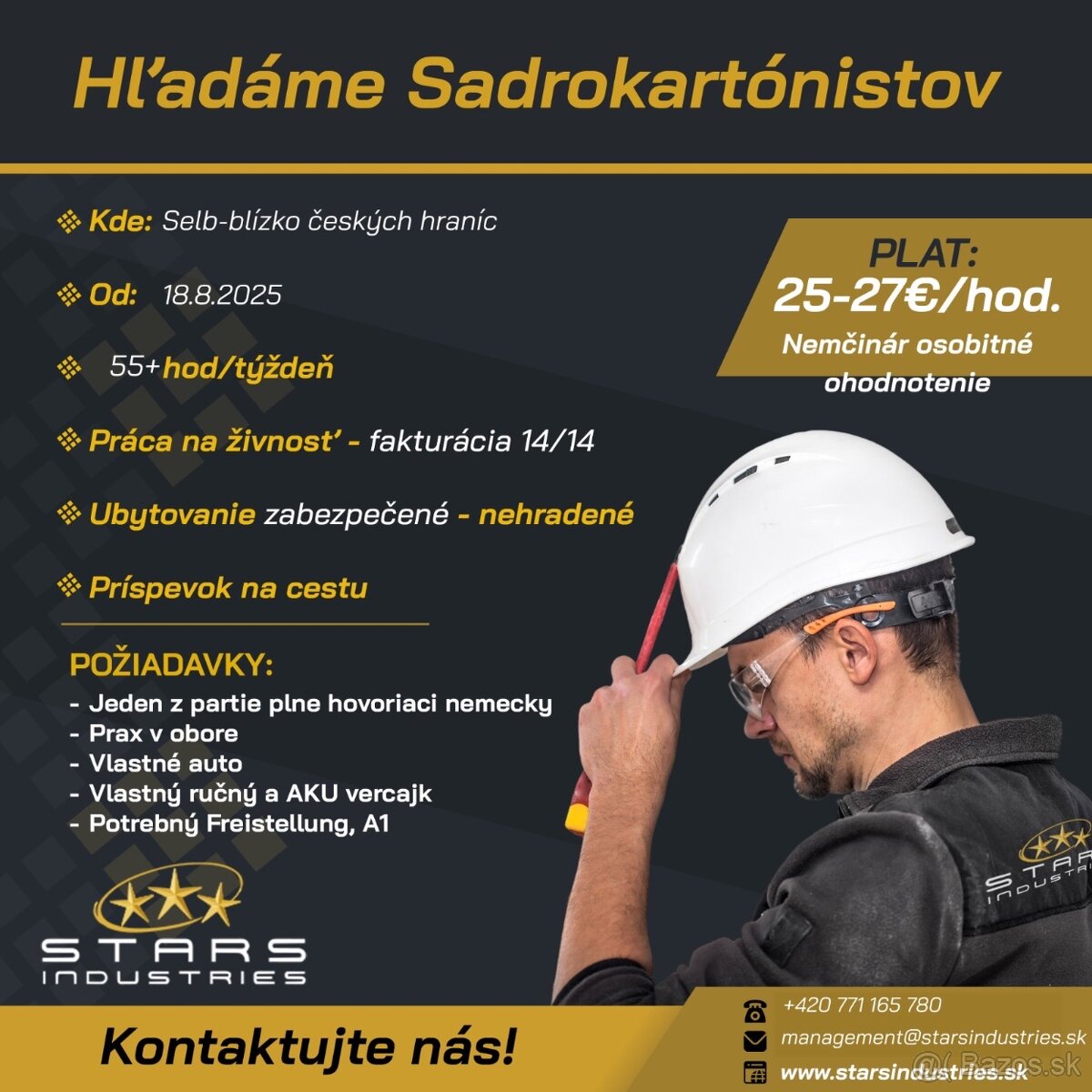🔌 HĽADÁME SADROKARTÓNISTOV DO NEMECKA 🇩🇪