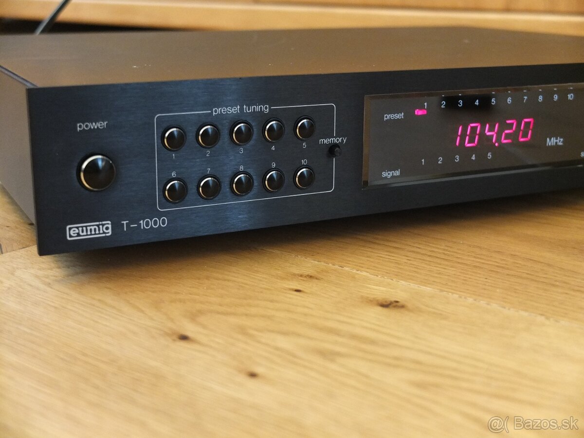 EUMIG T-1000 Vzácný Vintage Stereo Tuner na opravu