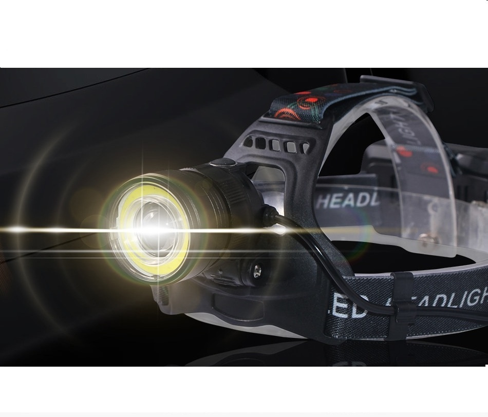 výkonná led čelovka, cob čip