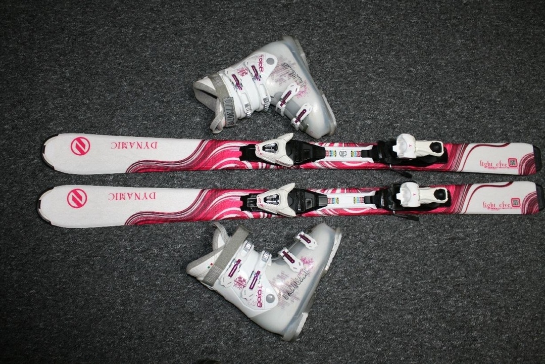 dievcenské lyže Dynamic elve 130 cm , lyžiarky
