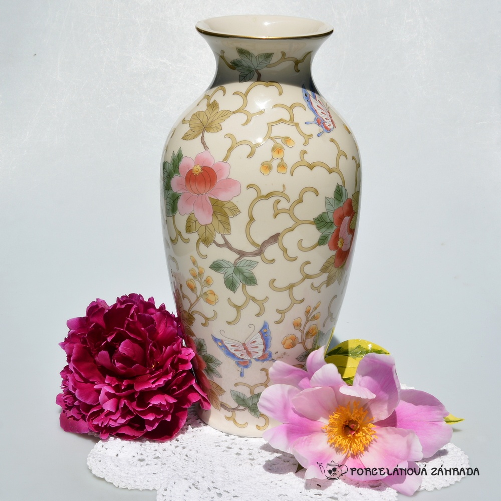 Veľká a ťažká elegantná porcelánová váza z Anglicka