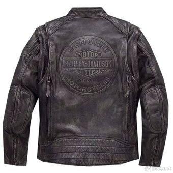 Moto Kožená Bunda - Vesta 2 V 1 Harley Davidson