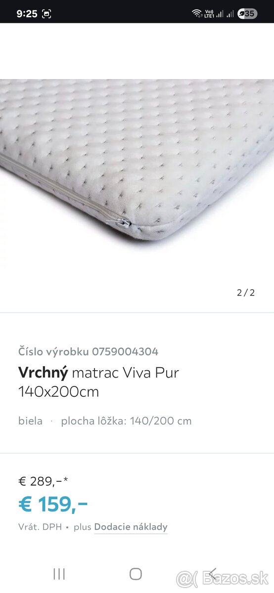 Kvalitný vrchný matrac 140x200 - SUPER STAV