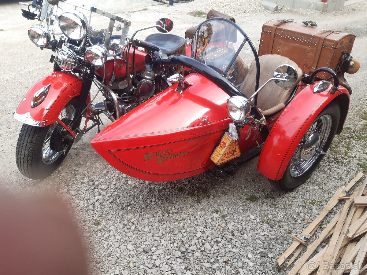 Predám Harley Davidson+ sidecar WLC 750cm3