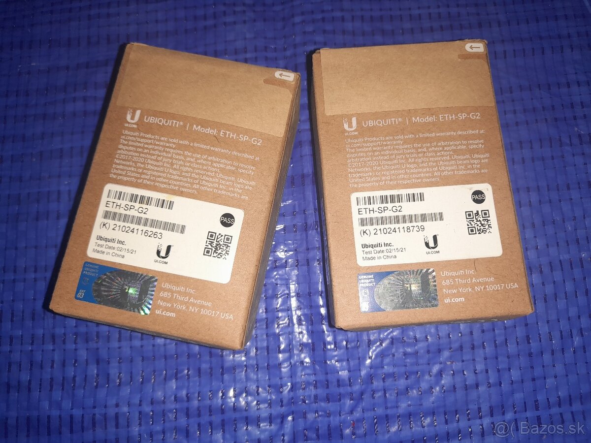 2x Ubiquiti ETH-SP-G2 – ethernetová prepäťová ochrana