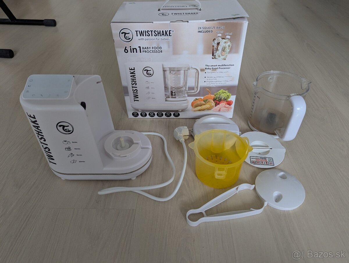 TWISTSHAKE 6in1 Baby Food Processor multifunkčný robot biely