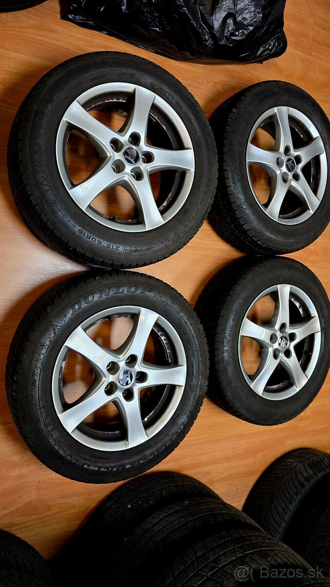 Predam elektrony Skoda 5x112 R16 a zimne gumy