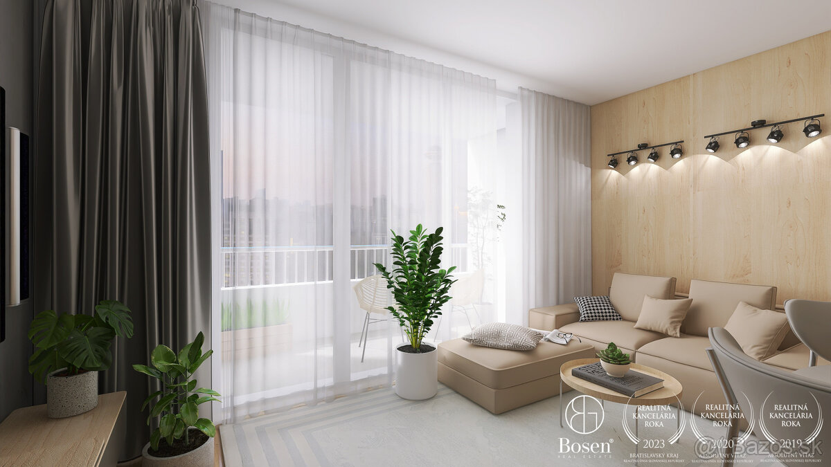 BOSEN | Priestranný 2 izbový byt v novostavbe PRÚDY Trnava