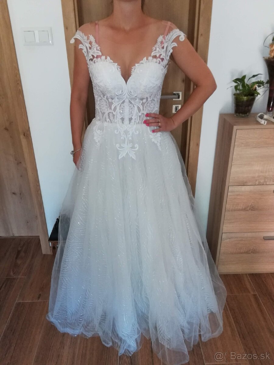 Svadobné šaty veľ 48.