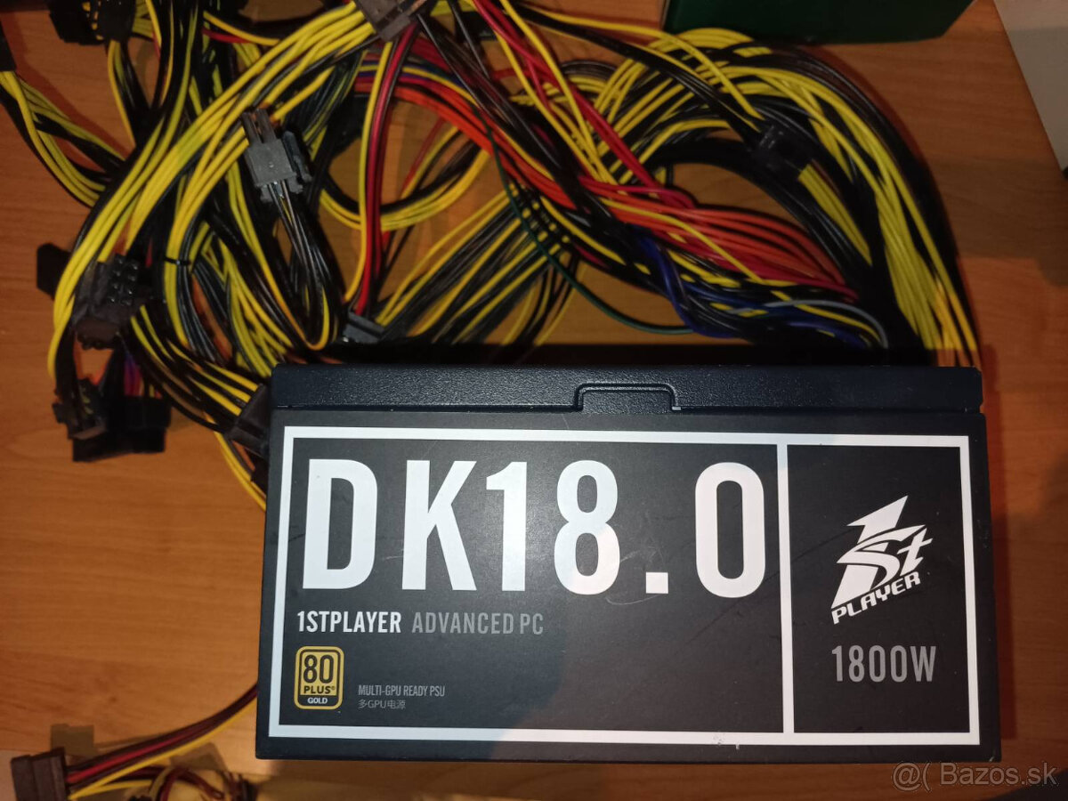1800W zdroj pre GPU RIG - mining crypto alebo lokálne AI