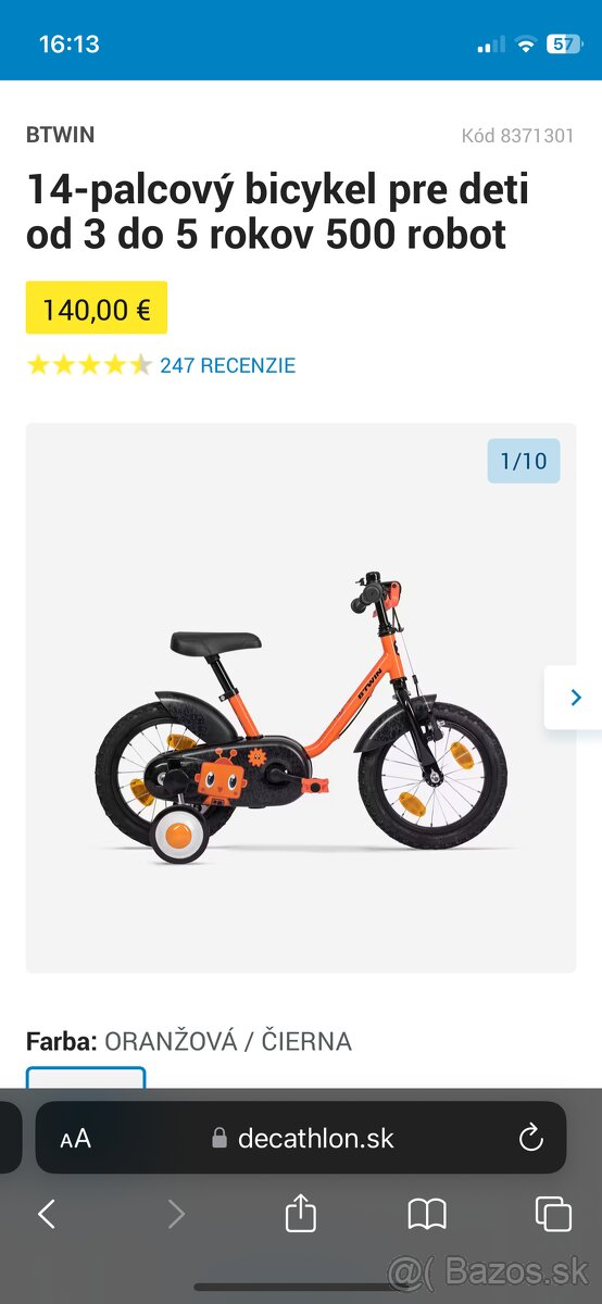 Detsky bicykel