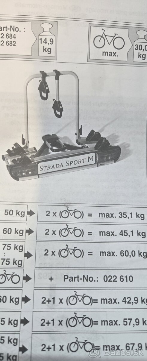 NOSIC BICYKLOV NA TAZNE ATERA STRADA SPORT M
