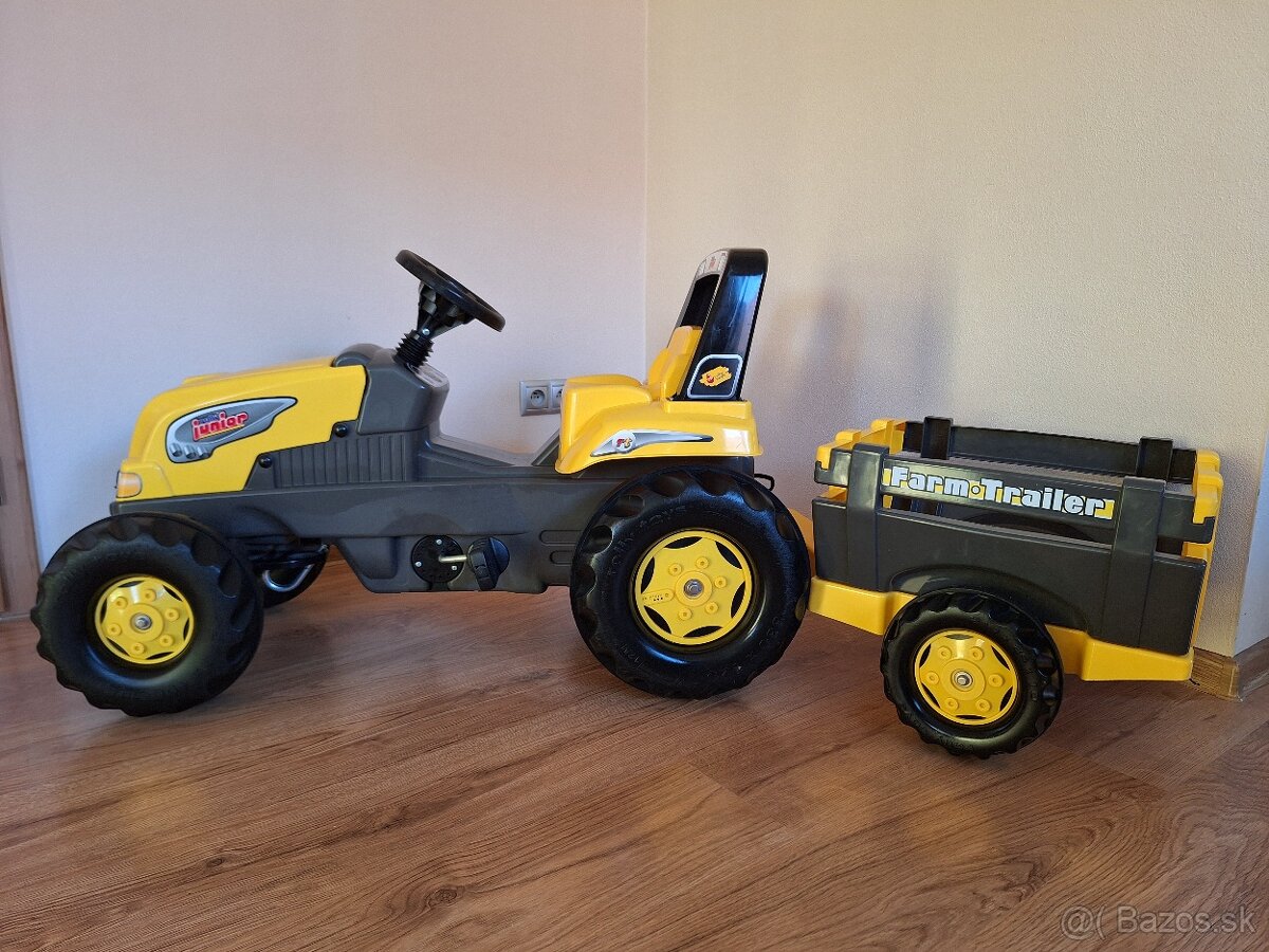 Šliapací traktor ROLLY Junior s vlečkou