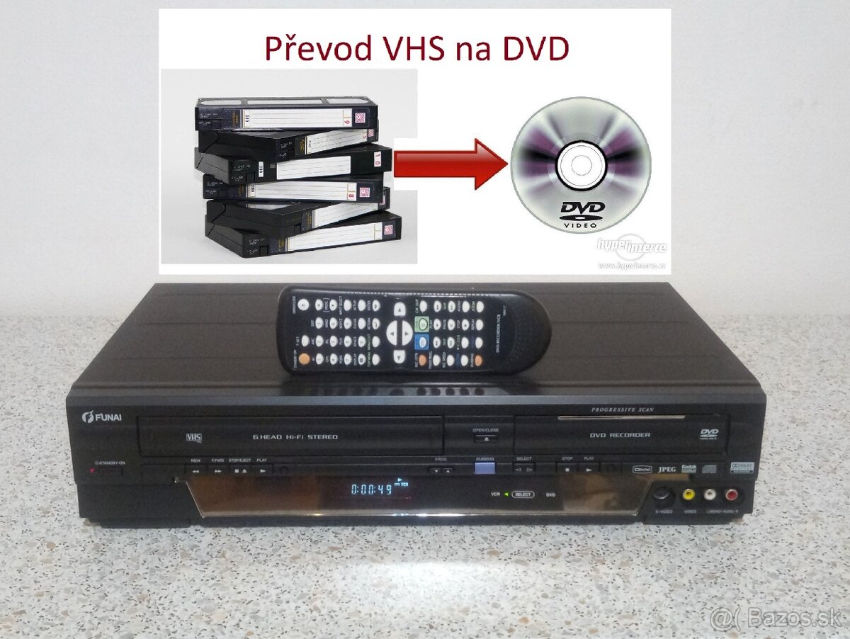 VHS-DVD rekordér Funai W4A-A4180DB