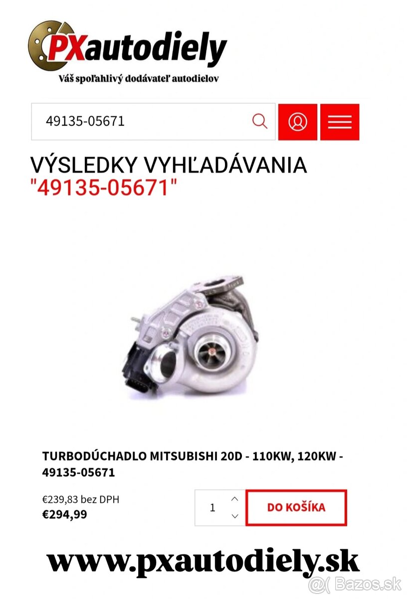 Turbo MITSUBISHI BMW 120d, 320d - 110,120kw