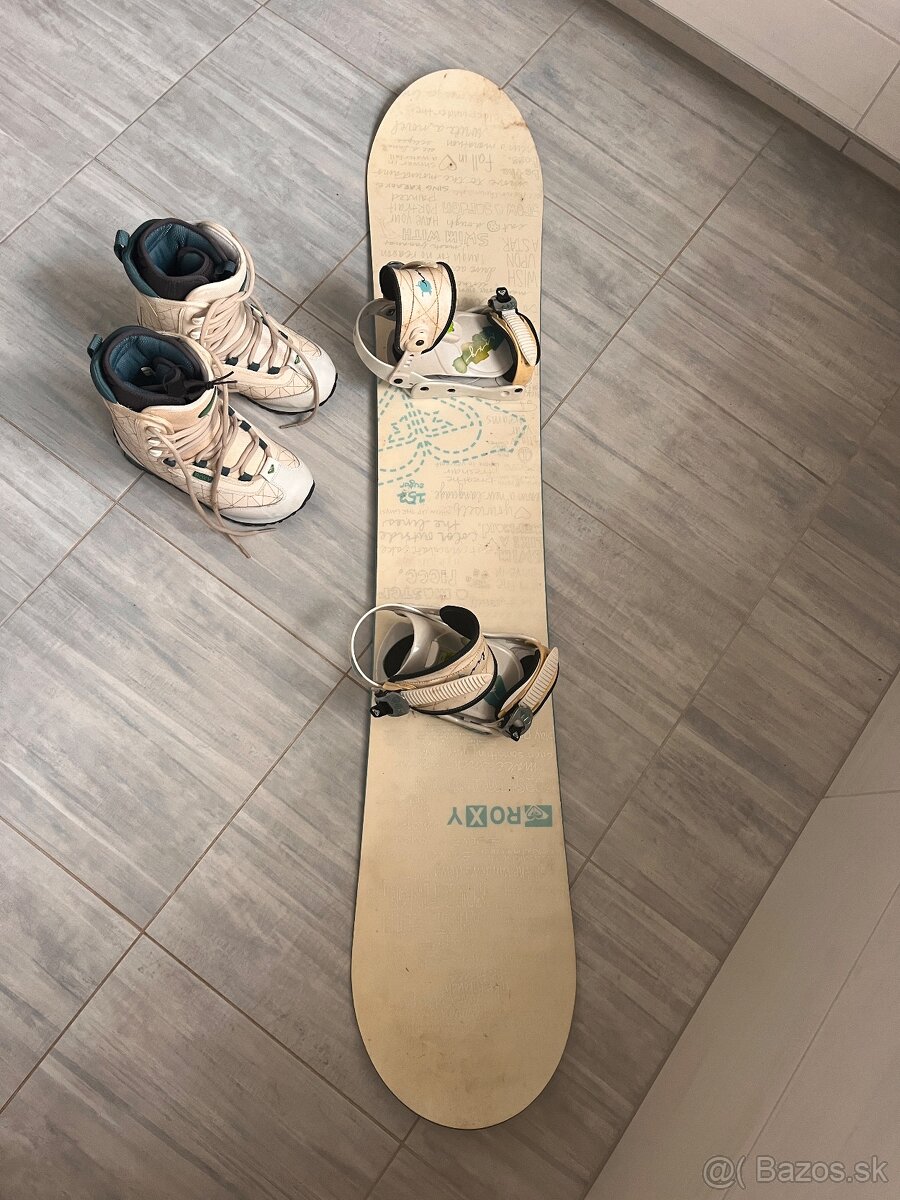 ROXY snowboard a topánky