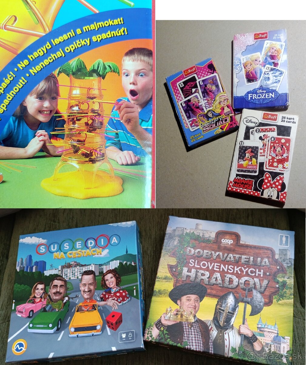 rôzne spoločenské hry, aj jednotlivo