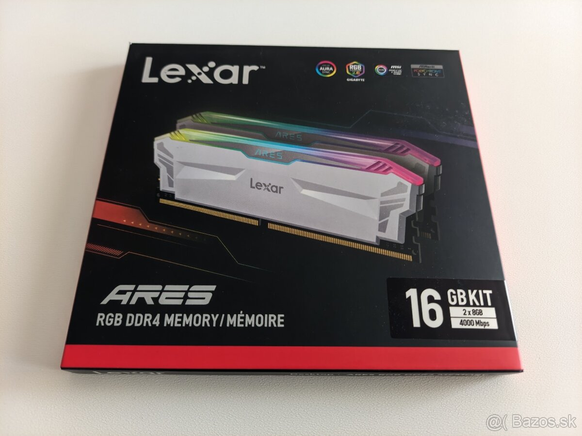 Lexar ARES RGB DDR4 16GB KIT (2x8) 4000MHz CL18 v záruke